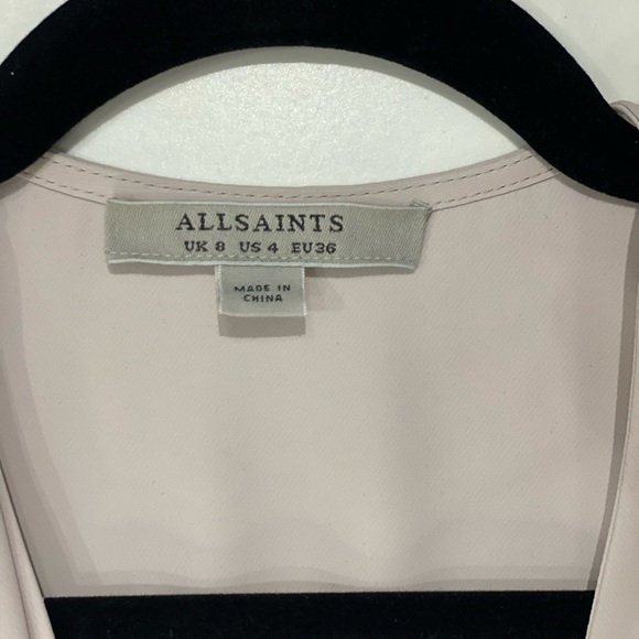 All saints light mauve US 4 dress with draping - Picture 5 of 9